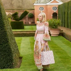 Tote Bag (Pink Ikat)|Mrs. Alice Outlet