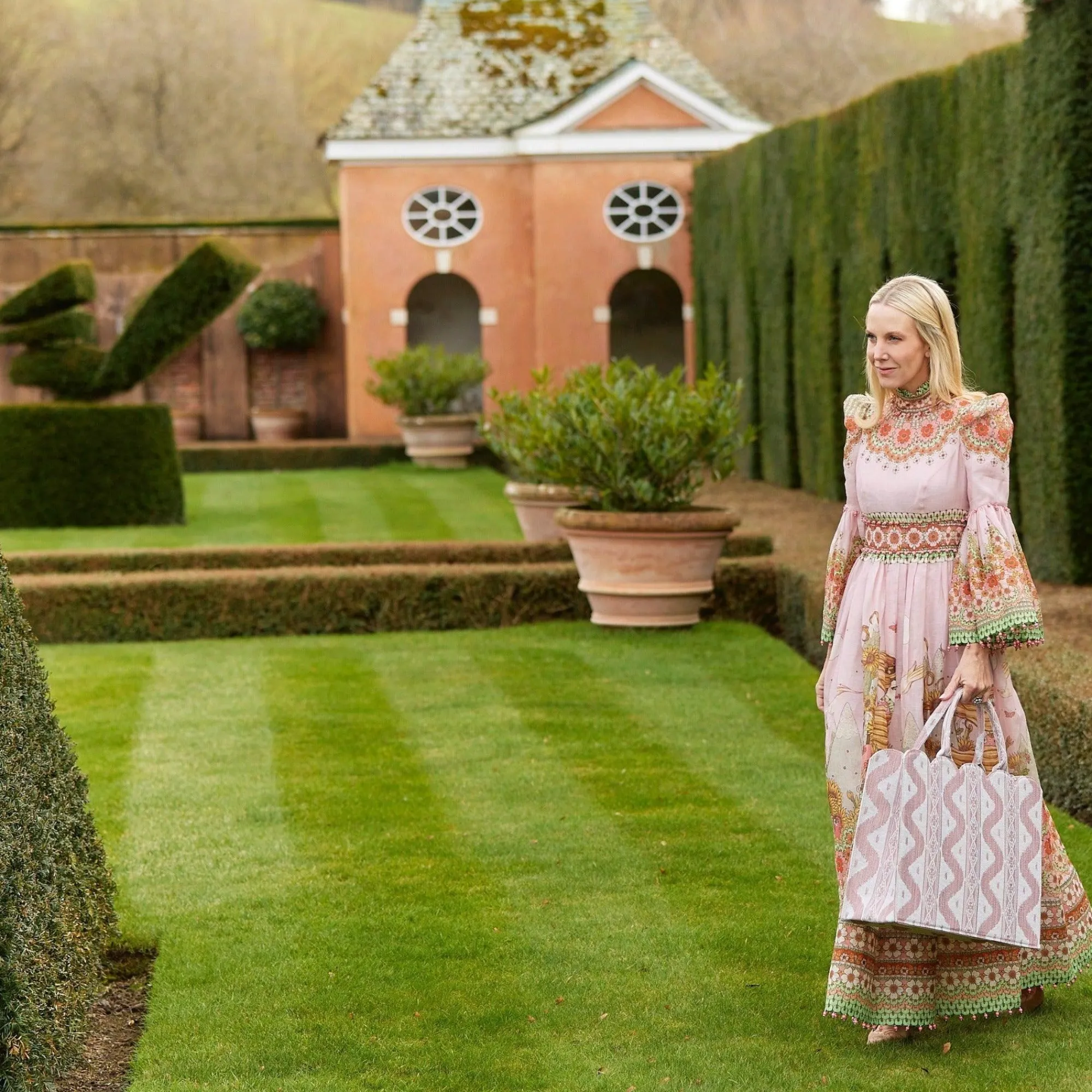 Tote Bag (Pink Ikat)|Mrs. Alice Outlet