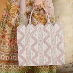 Tote Bag (Pink Ikat)|Mrs. Alice Outlet