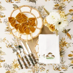 Mushroom White Linen Napkins (Set Of 4)|Mrs. Alice Online