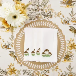 Mushroom White Linen Napkins (Set Of 4)|Mrs. Alice Online