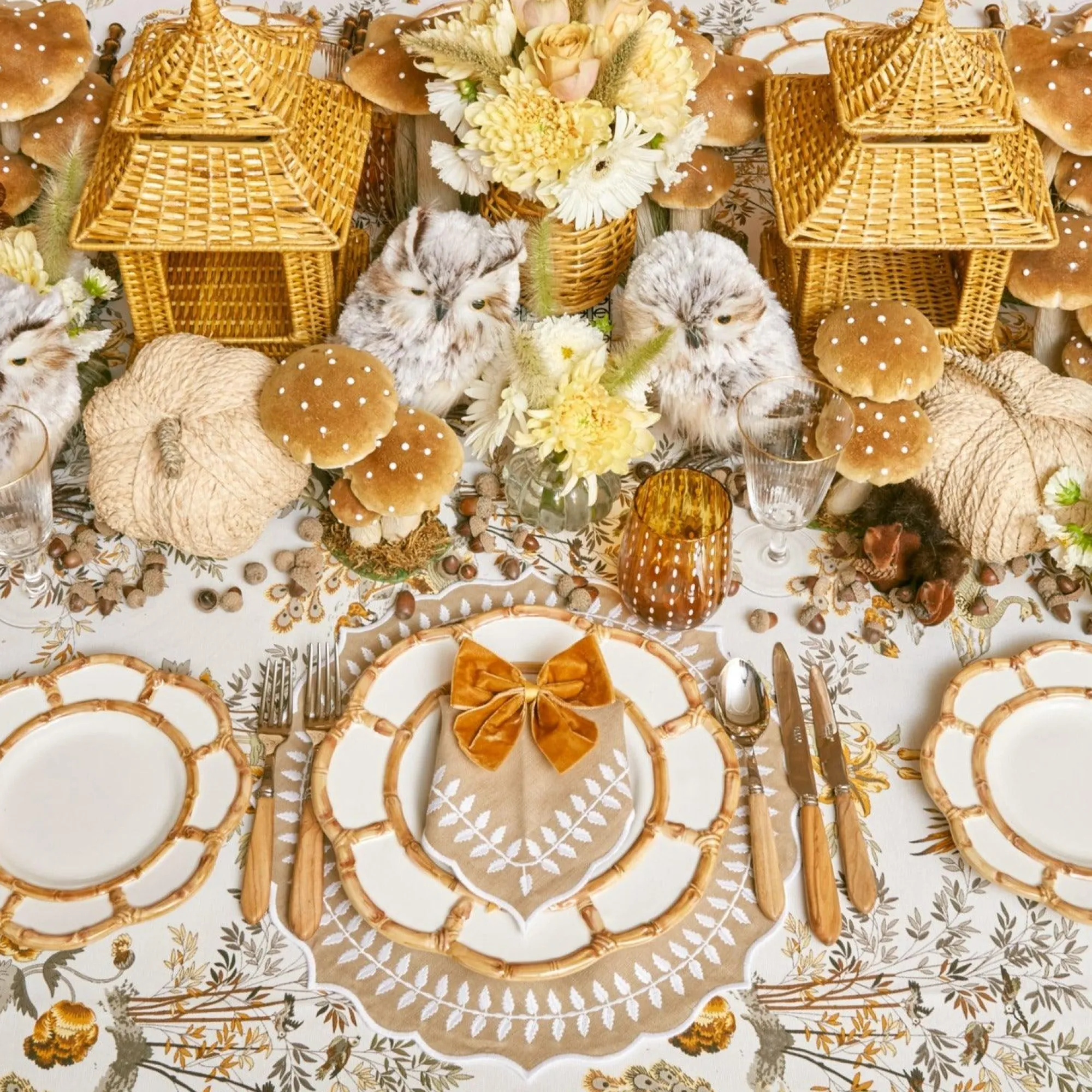 Mustard Velvet Napkin Bows (Set Of 4)|Mrs. Alice