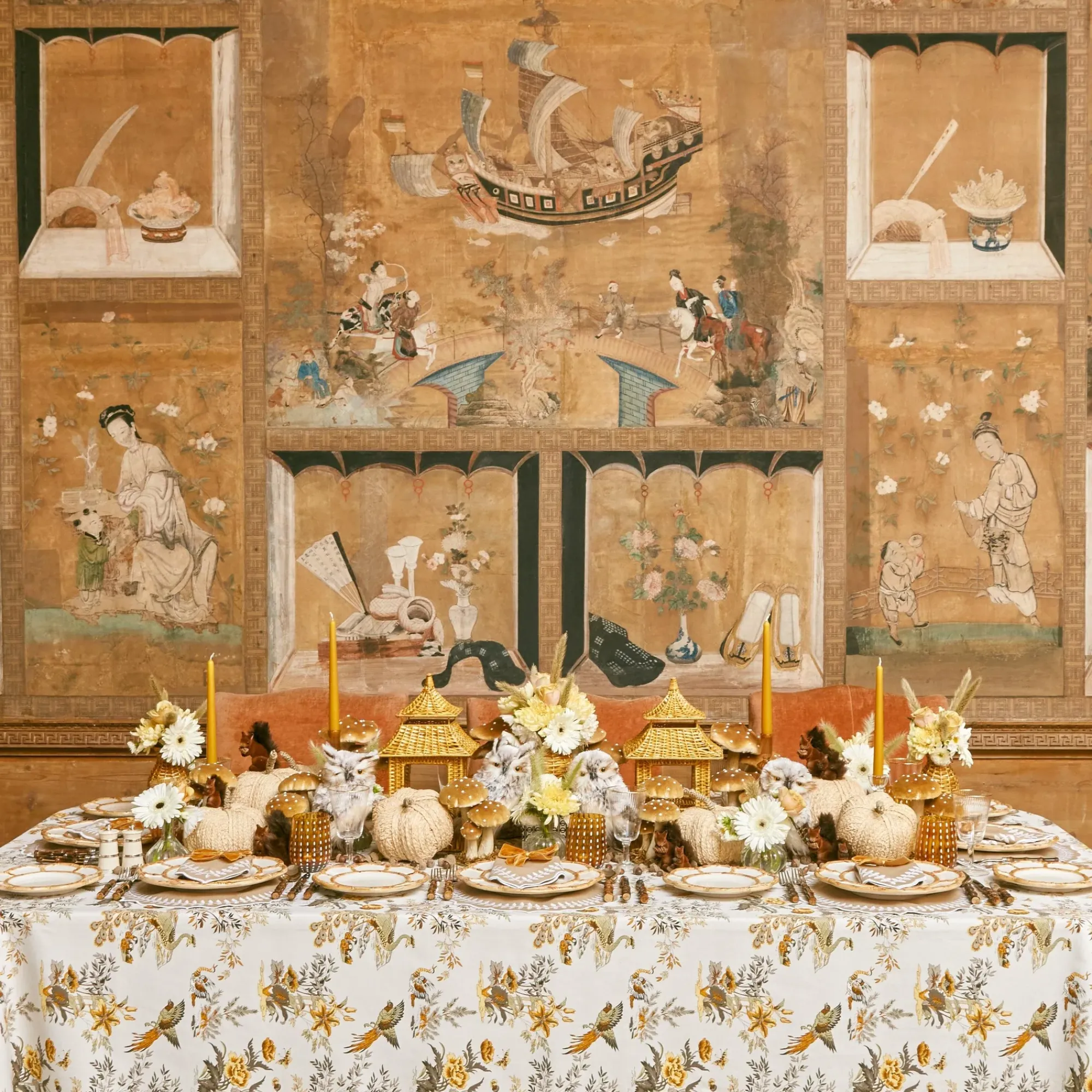 Mustard Velvet Napkin Bows (Set Of 4)|Mrs. Alice