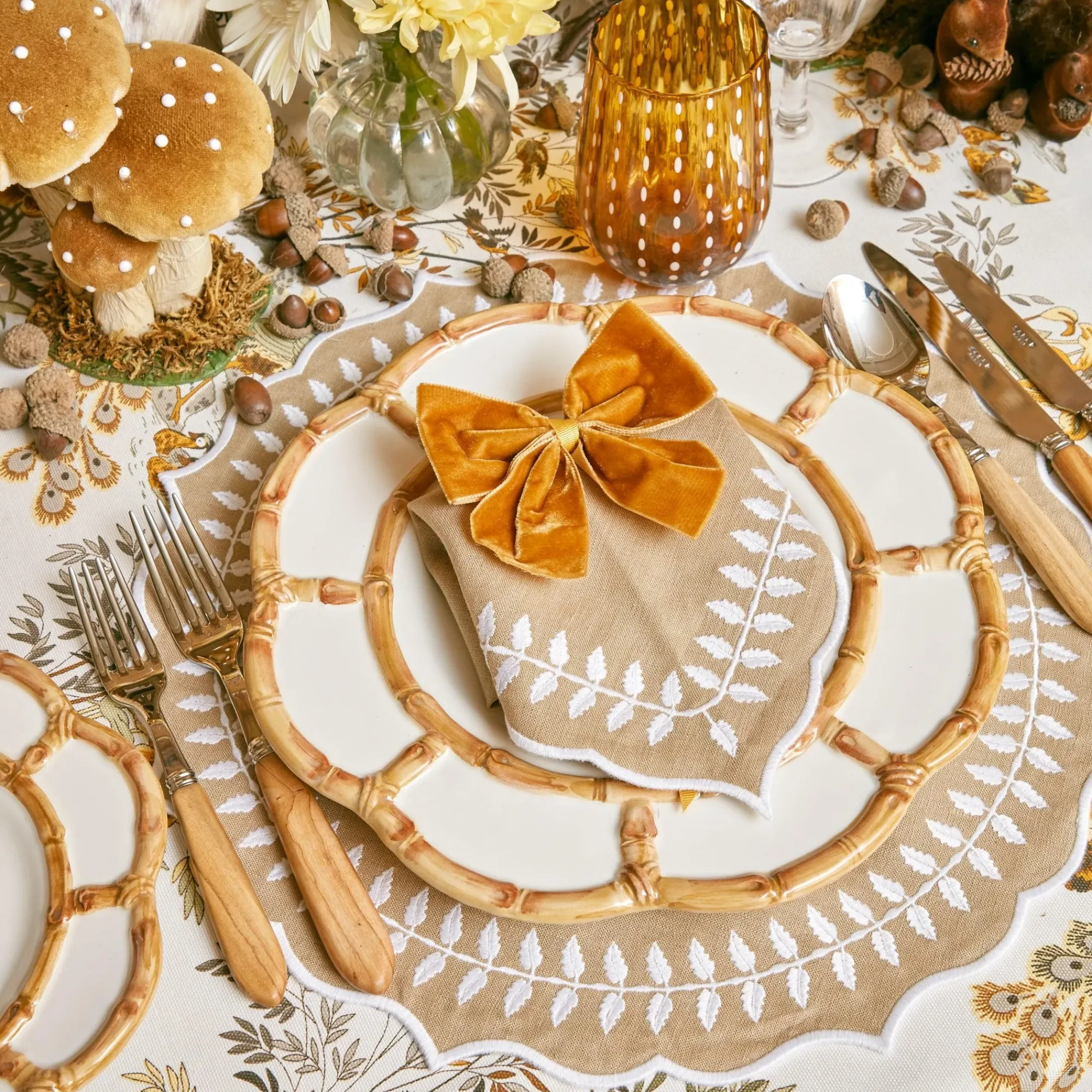 Mustard Velvet Napkin Bows (Set Of 4)|Mrs. Alice