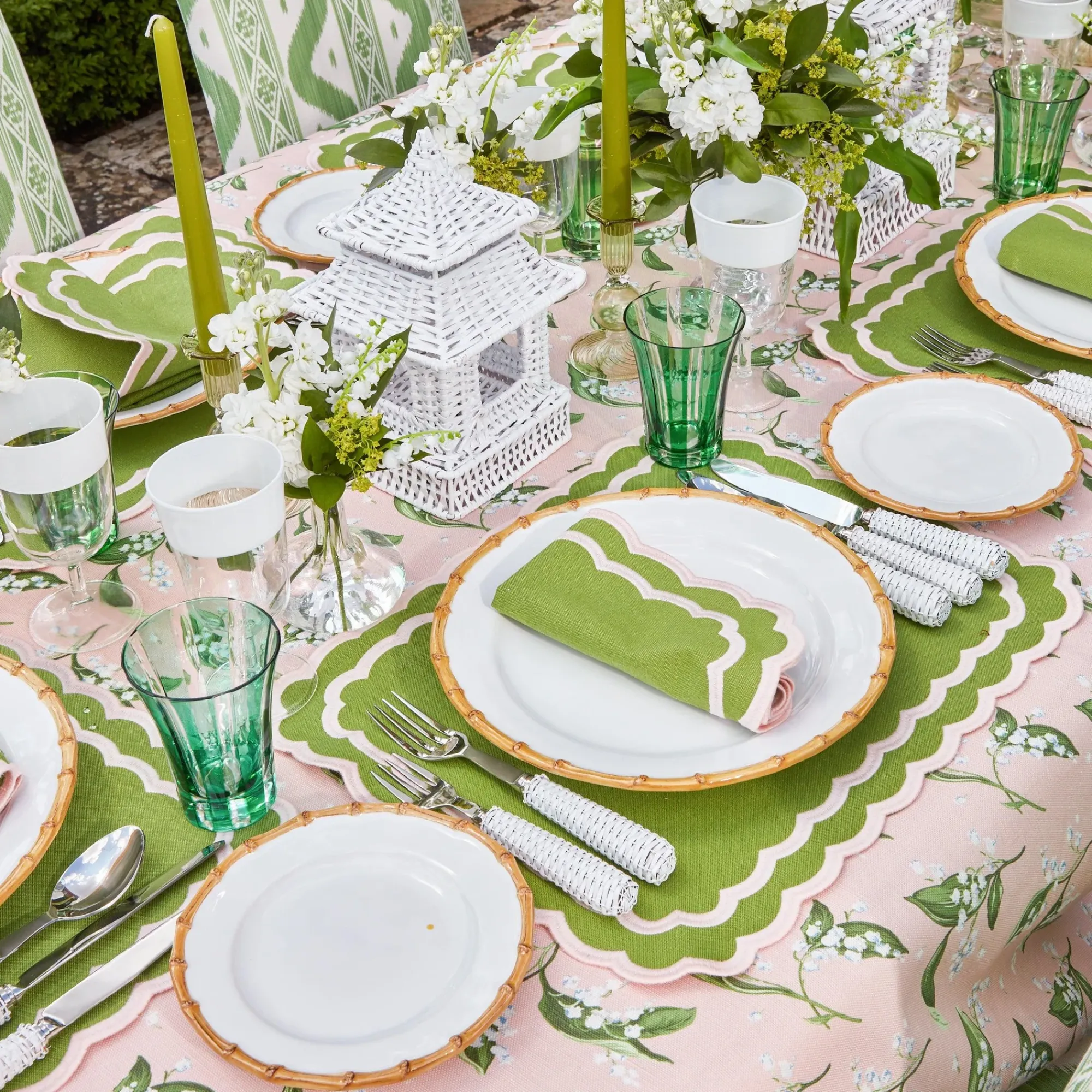 Nancy Bamboo Dinner & Starter Plates (Set Of 8)|Mrs. Alice Online