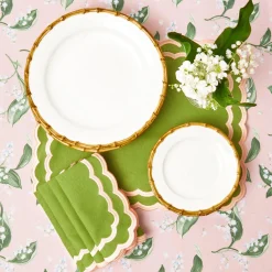 Nancy Bamboo Dinner & Starter Plates (Set Of 8)|Mrs. Alice Online