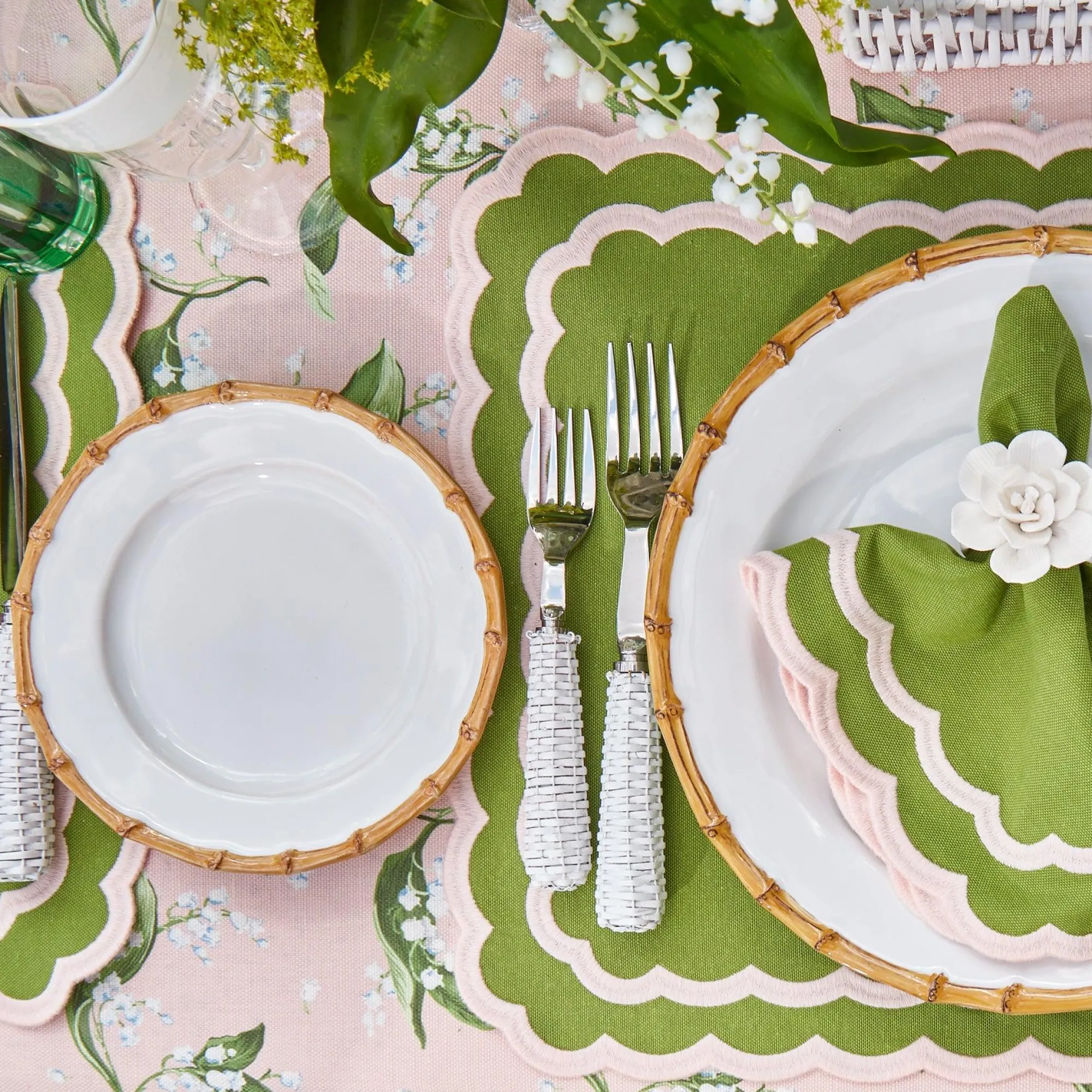 Nancy Bamboo Dinner & Starter Plates (Set Of 8)|Mrs. Alice Online