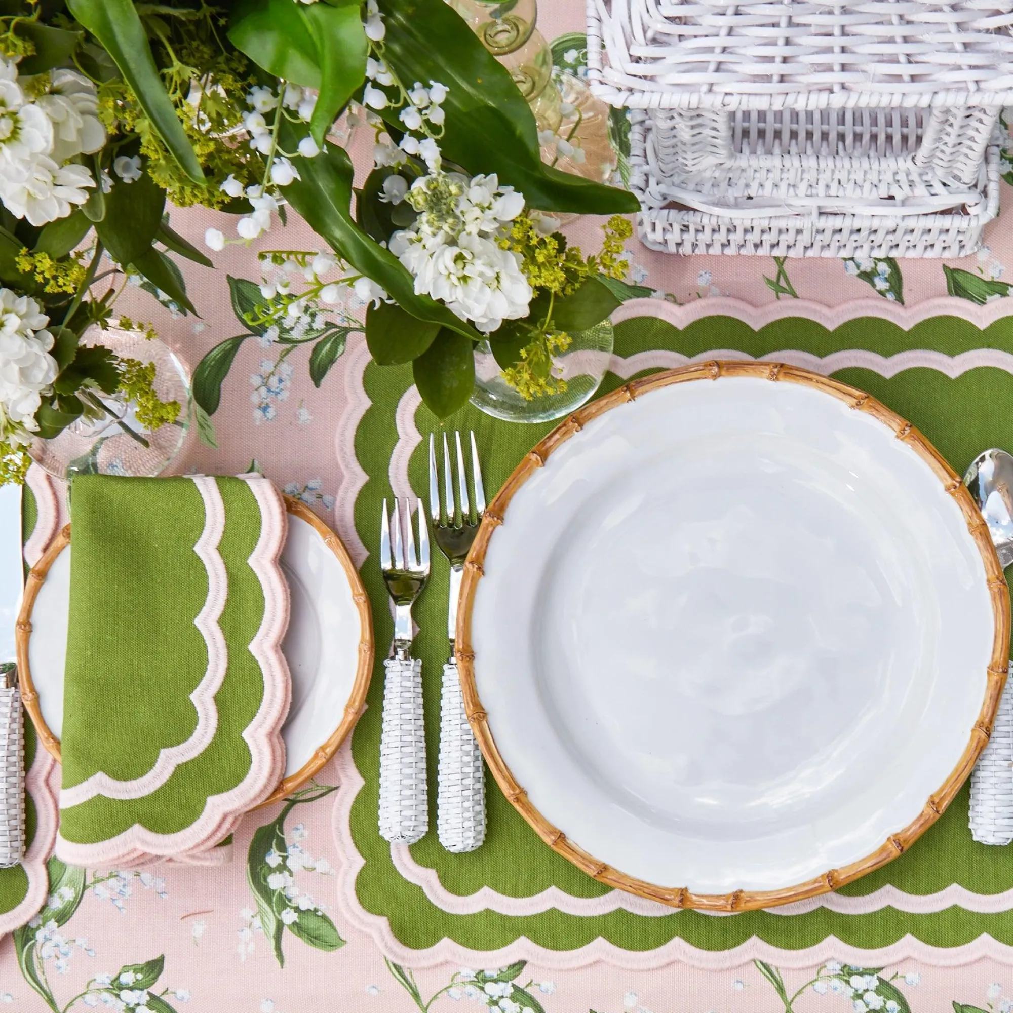 Nancy Bamboo Dinner & Starter Plates (Set Of 8)|Mrs. Alice Online