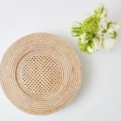 Natural Rattan Charger Plates (Set Of 4)|Mrs. Alice Best