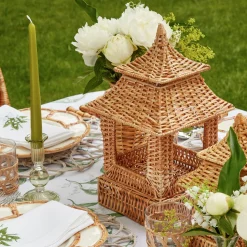 Natural Rattan Pagoda Decoration Set|Mrs. Alice Outlet