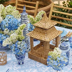 Natural Rattan Pagoda Lantern|Mrs. Alice Discount