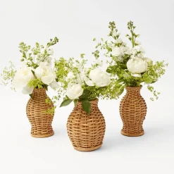 Natural Rattan Vase (Set Of 3)|Mrs. Alice
