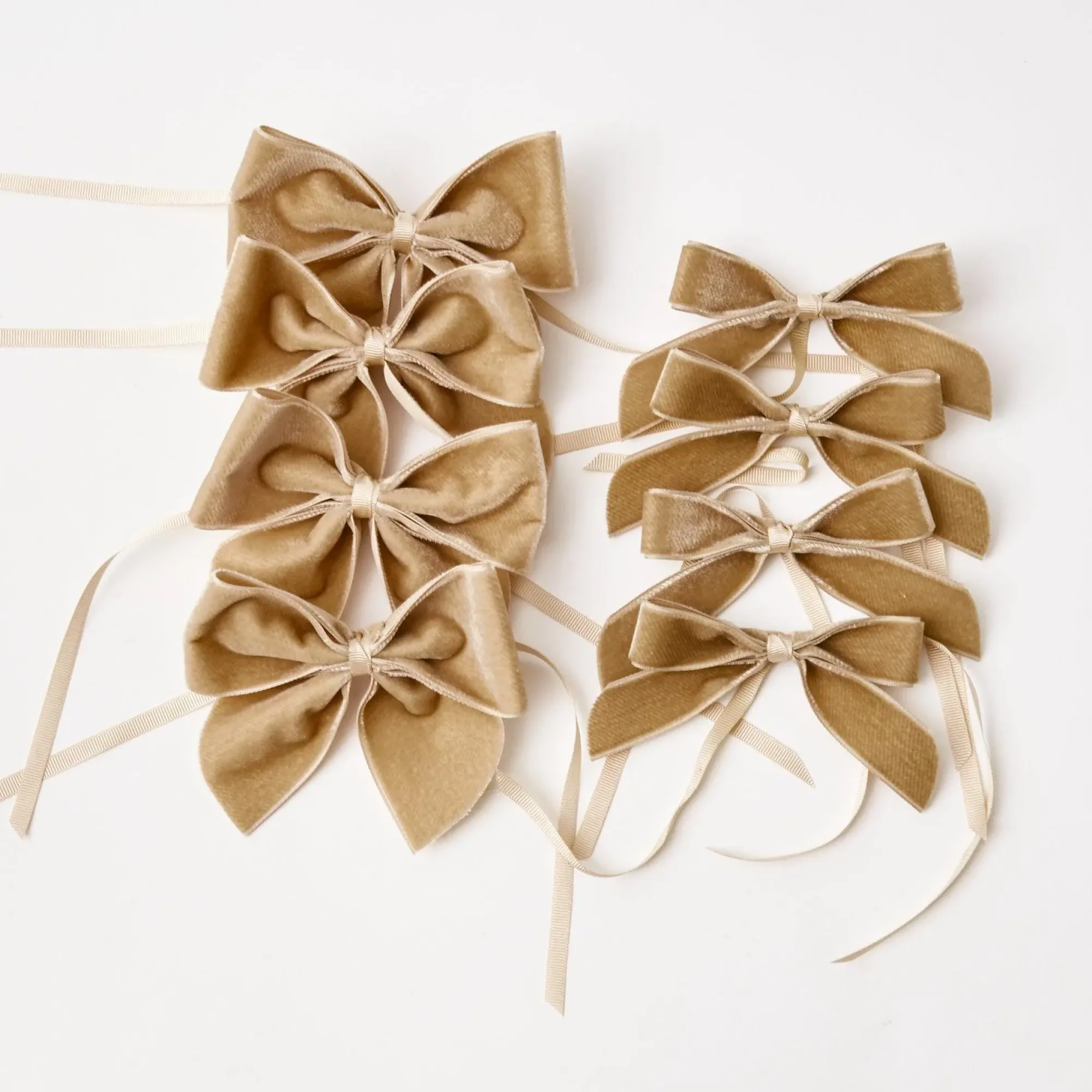 Oat Velvet Napkin Bows (Set Of 4)|Mrs. Alice Clearance