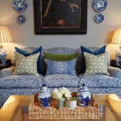 Olive Green Bamboo Trellis Fabric|Mrs. Alice New