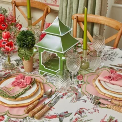 Olive Rim Swirl Glassware Set|Mrs. Alice Best