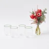 Olive Rim Swirl Water Glass (Set Of 4)|Mrs. Alice Best