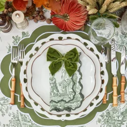 Olive Rim Swirl Water Glass (Set Of 4)|Mrs. Alice Best