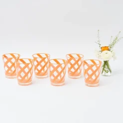 Orange Swirl Outdoor Glasses (Set Of 6)|Mrs. Alice Discount