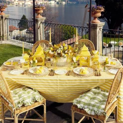 Passalacqua Yellow Stripe Tablecloth|Mrs. Alice Best