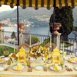 Passalacqua Yellow Stripe Tablecloth|Mrs. Alice Best