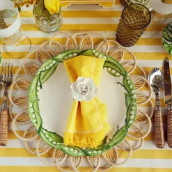 Passalacqua Yellow Stripe Tablecloth|Mrs. Alice Best