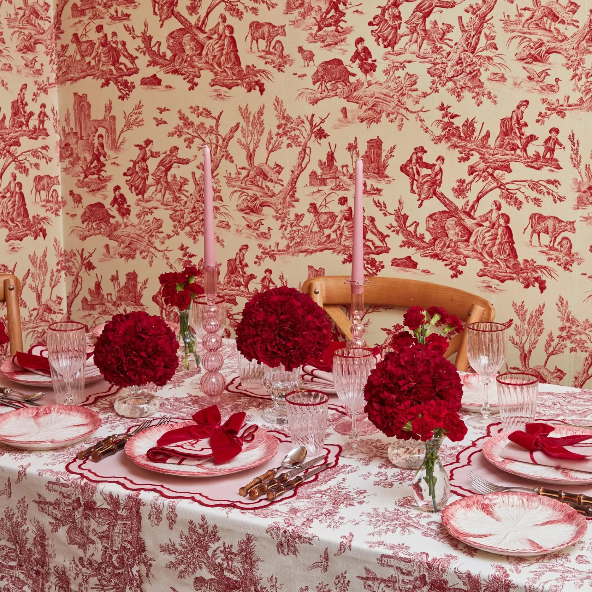 Personalised Red Velvet Napkin Bow|Mrs. Alice Clearance