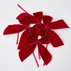 Personalised Red Velvet Napkin Bow|Mrs. Alice Clearance