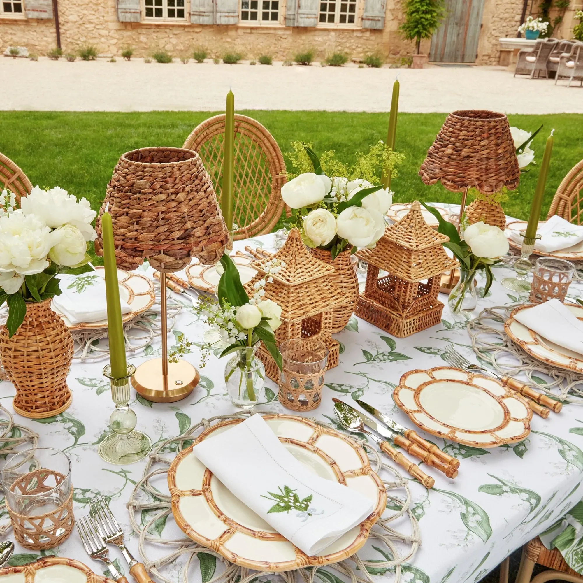 Petal Bamboo Ceramic Dinner Plate (Set Of 4)|Mrs. Alice Online