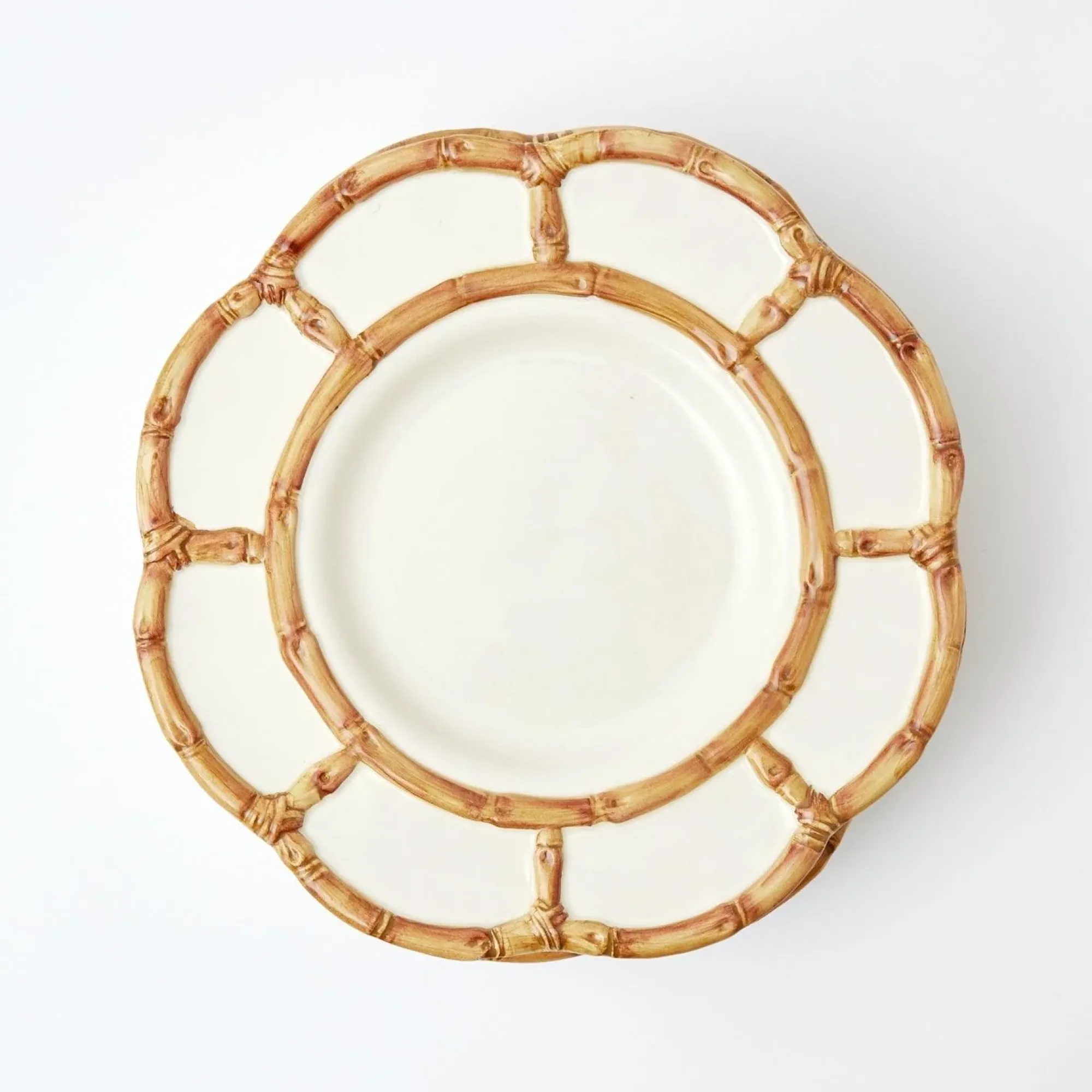 Petal Bamboo Ceramic Dinner Plate (Set Of 4)|Mrs. Alice Online