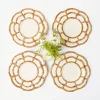 Petal Bamboo Ceramic Dinner & Starter Plates (Set Of 8)|Mrs. Alice Outlet
