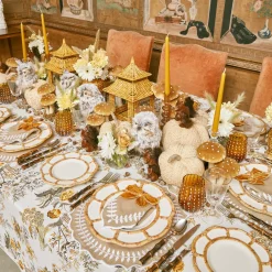 Petal Bamboo Ceramic Dinner & Starter Plates (Set Of 8)|Mrs. Alice Outlet