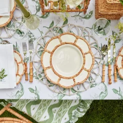 Petal Bamboo Ceramic Dinner Plate|Mrs. Alice Best