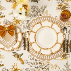 Petal Bamboo Ceramic Dinner & Starter Plates (Set Of 8)|Mrs. Alice Sale