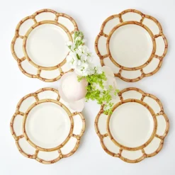 Petal Bamboo Starter Plate (Set Of 4)|Mrs. Alice Outlet