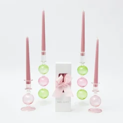 Pink & Green Camille Candle Set (Pink Candles)|Mrs. Alice Hot