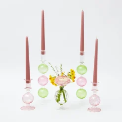 Pink & Green Camille Candle Set (Pink Candles)|Mrs. Alice Hot