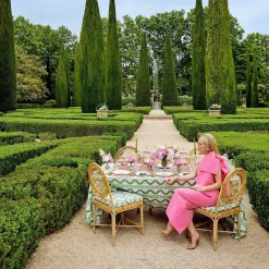 Pink & Green Pagoda Dinner Plate (Set Of 4)|Mrs. Alice Outlet