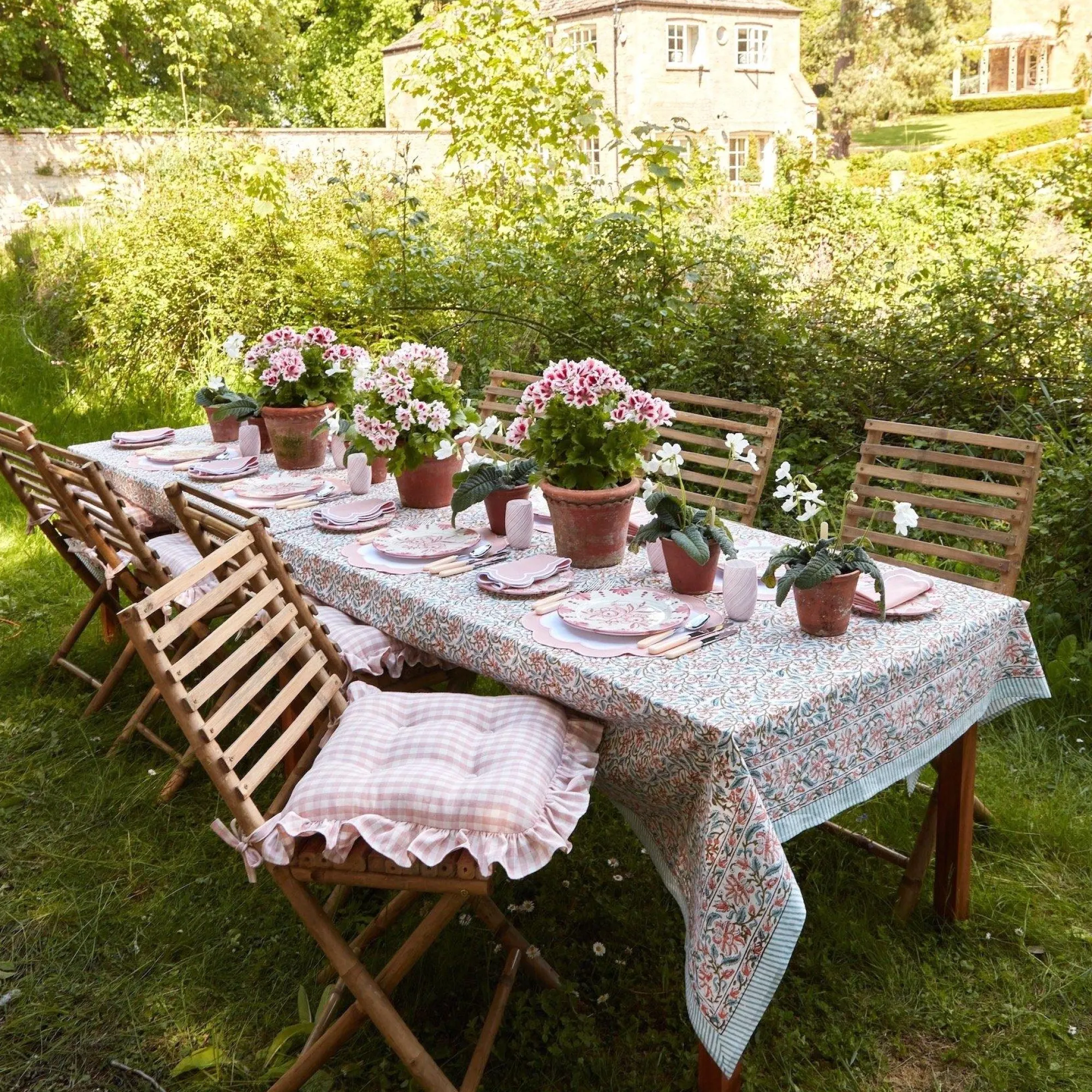 Pink Applique Napkins (Set Of 4)|Mrs. Alice Discount