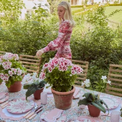 Pink Applique Placemats & Napkins (Set Of 4)|Mrs. Alice Best