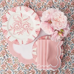 Pink Applique Placemats & Napkins (Set Of 4)|Mrs. Alice Best