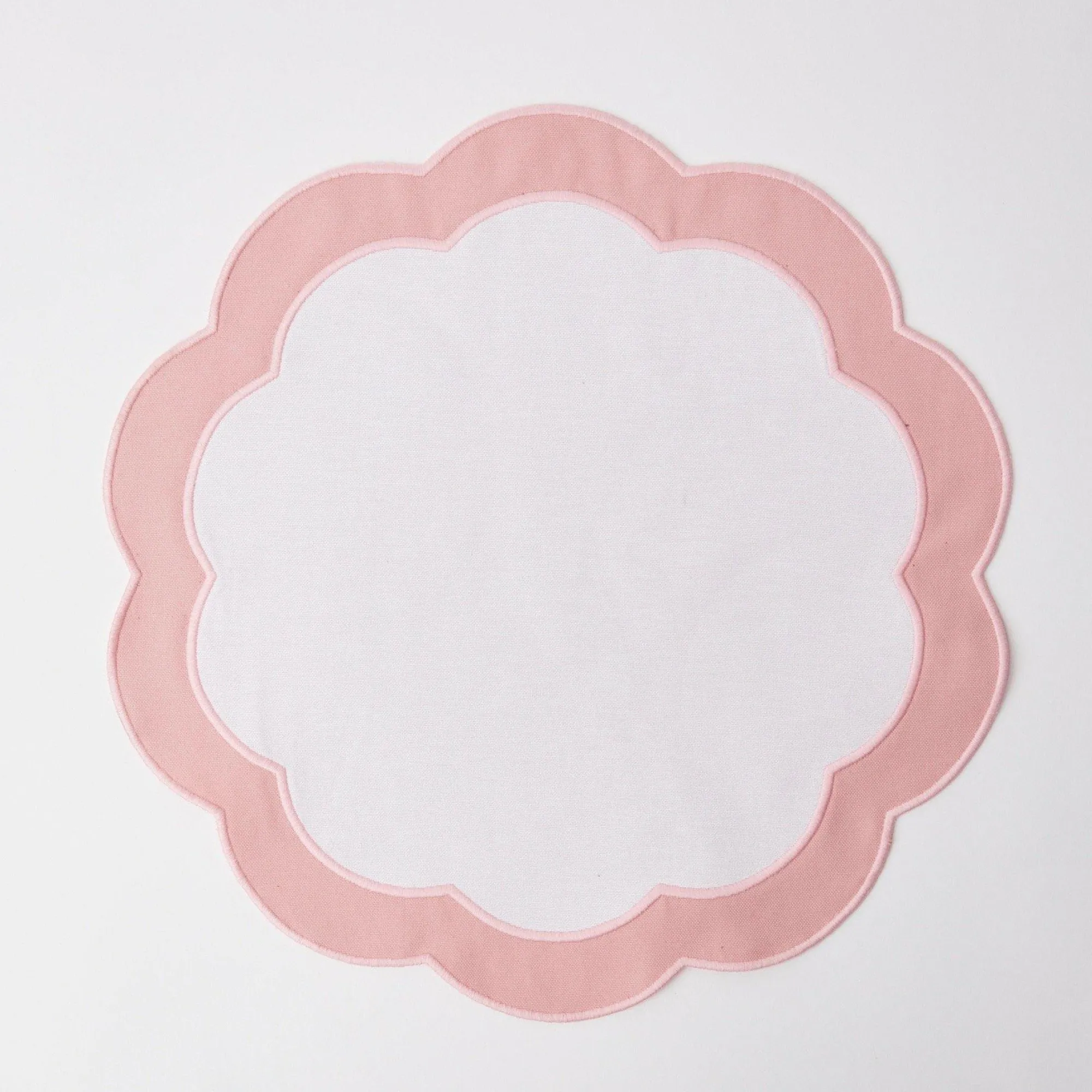 Pink Applique Placemats & Napkins (Set Of 4)|Mrs. Alice Best