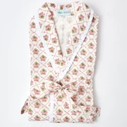 Pink Bouquet Dressing Gown|Mrs. Alice Discount