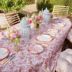 Pink Capri Lettuce Dinner Plate|Mrs. Alice Hot