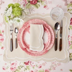 Pink Capri Lettuce Dinner Plate|Mrs. Alice Hot