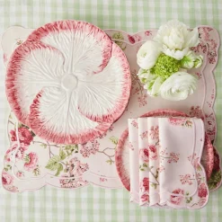 Pink Capri Lettuce Dinner Plate (Set Of 4)|Mrs. Alice Hot