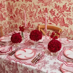 Pink Capri Lettuce Dinner Plate (Set Of 4)|Mrs. Alice