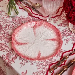 Pink Capri Lettuce Starter Plate (Set Of 4)|Mrs. Alice New