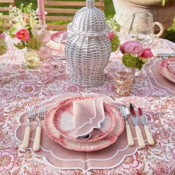 Pink Capri Lettuce Starter Plate (Set Of 4)|Mrs. Alice New