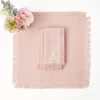 Pink Fringe Napkins (Set Of 4)|Mrs. Alice Online