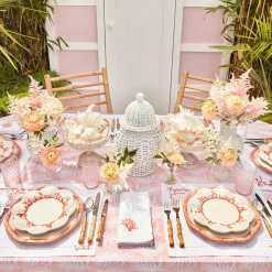 Pink Geometric Bamboo Dinner Plate (Set Of 4)|Mrs. Alice